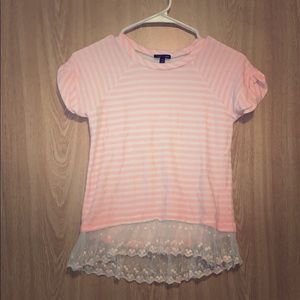 Cute Little Top With Lace Trim